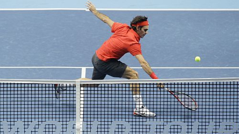 Rodžers Federers šodien bieži devās pie tīkla
Foto: AFP/Scanpix