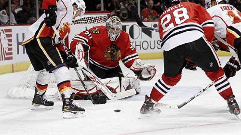 "Blackhawks" - "Flames" spēles epizode
Foto: AFP/Scanpix