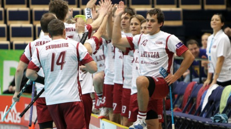 Latvijas florbolisti 
Foto: Ritvars Raits
