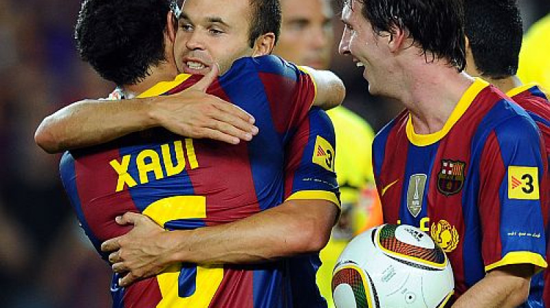 Čavi Ernandess, Andress Injesta un Lionels Mesi 
Foto: AFP/Scanpix