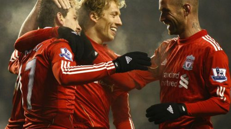 "Liverpool" spēlētāji var līksmot
Foto: AFP/Scanpix