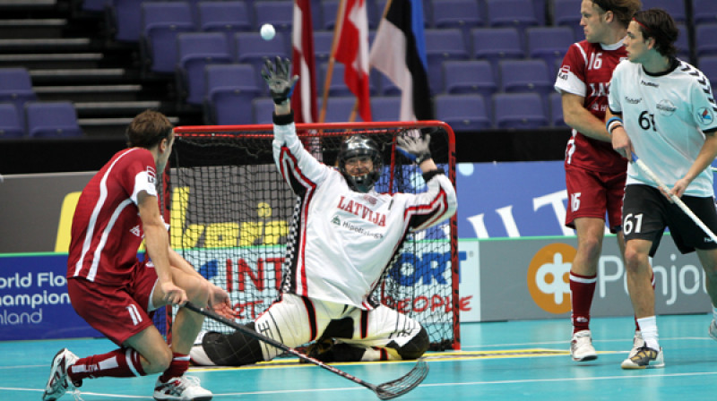 Labāko čempionāta spēli vārtos aizvadīja Guntis Bundzenieks.
Foto: Ritvars Raits