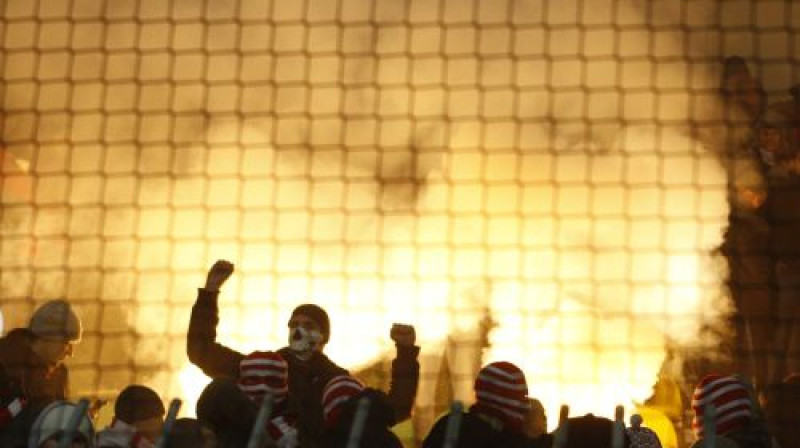 ''Spartak'' fani mačā pret ''Žilina''
Foto: AP/Scanpix