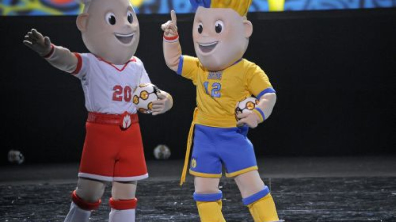 ''Euro 2012'' talismani - Slaveks un Slavko
Foto: AFP/Scanpix