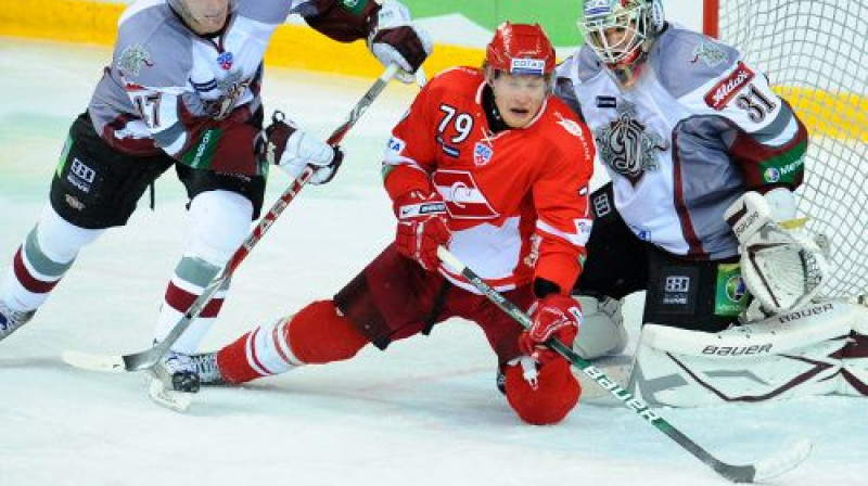 Jurajs Mikušs (#47) vēl Rīgas "Dinamo" komandā 
Foto: ITAR-TASS/Scanpix