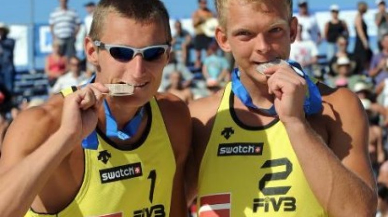 Mārtiņš Pļaviņš un Jānis Šmēdiņš
Foto: fivb.org