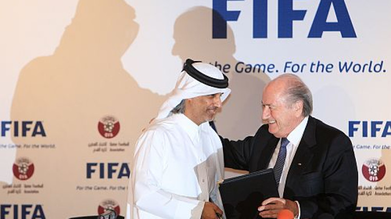 Zeps Blaters draudzējas ar Kataru
Foto: Reuters/Scanpix