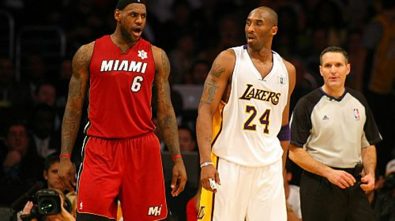 Lebrons Džeimss un Kobe Braients
Foto: AFP/Scanpix