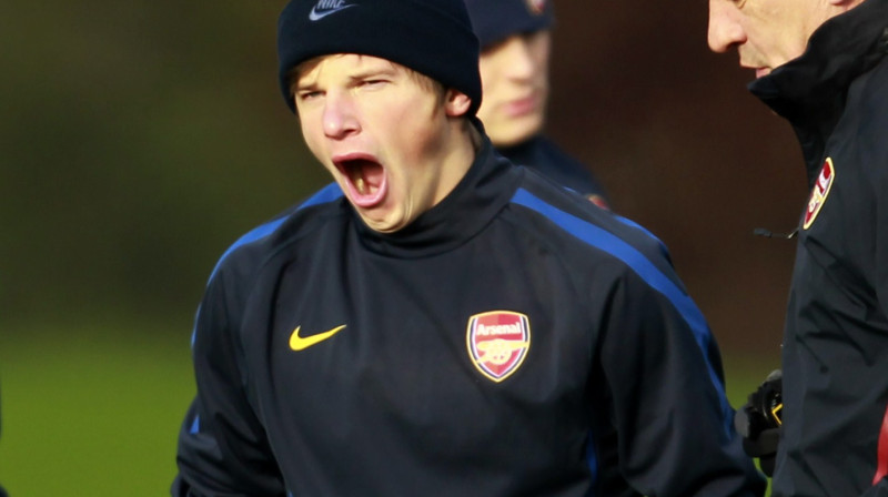 Andrejs Aršavins žāvājas treniņa laikā
Foto: AP/Scanpix