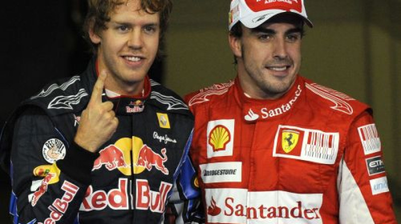 Iespējams, kādu dienu Sebastians Fetels un Fernando Alonso būs komandas biedri
Foto: AFP/Scanpix