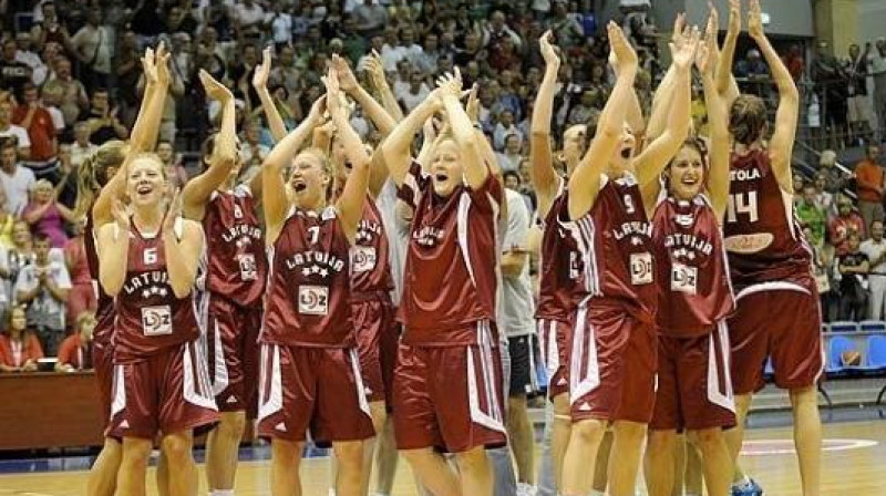 Latvijas U20 sieviešu basketbola valstsvienība
Foto: Romāns Kokšarovs, "Sporta Avīze"