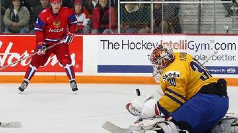 Zviedru vārtsargs palika nepārspēts
Foto: iihf.com