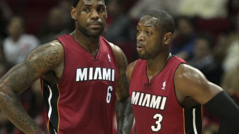 Lebrons Džeimss un Dveins Veids
Foto: AFP/Scanpix