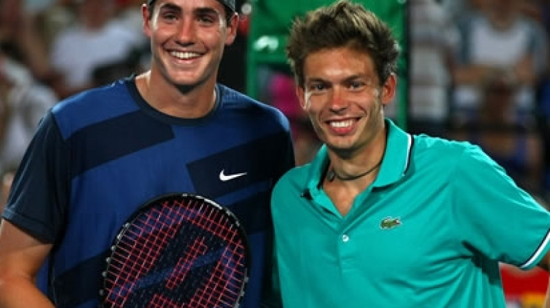 Džons Isners un Nikolā Maū
Foto: http://hopmancup.com