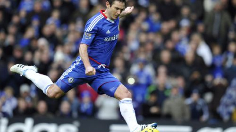 Frenks Lampards spēlē pret "Ipswich Town" guva divus vārtus
Foto: AFP/Scanpix