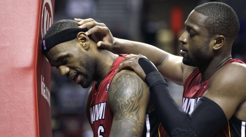 Lebrons Džeimss un Dveins Veids 
Foto: AP/Scanpix