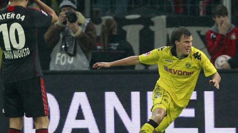 Divu vārtu autors Kevins Groskroics
Foto: AP/Scanpix