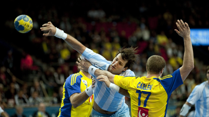 Argentīnietis Gonzalo Karū pret Zviedriju bija precīzs vienu reizi
Foto: Scanpix