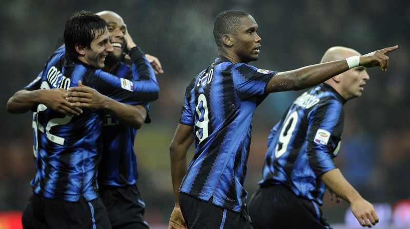Milānas "Inter" spēlētāji
Foto: AFP/Scanpix Sweden