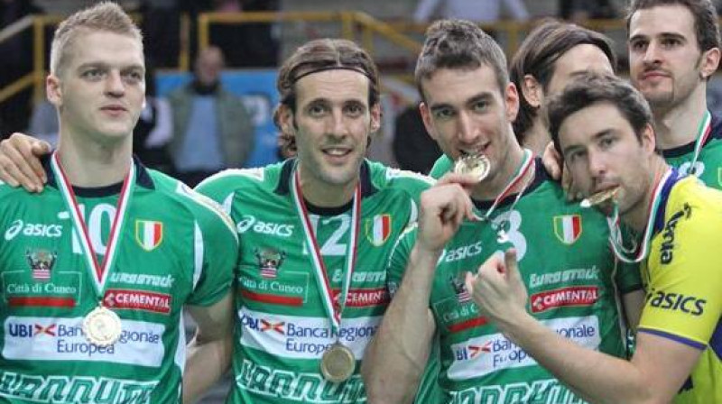 Jānis Pēda (pa kreisi)
Foto: legavolley.it