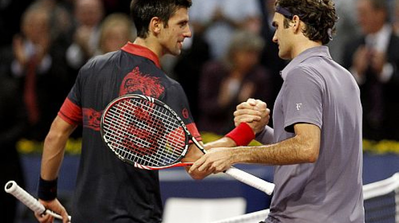 Novaks Džokovičs un Rodžers Federers
Foto: Reuters/Scanpix