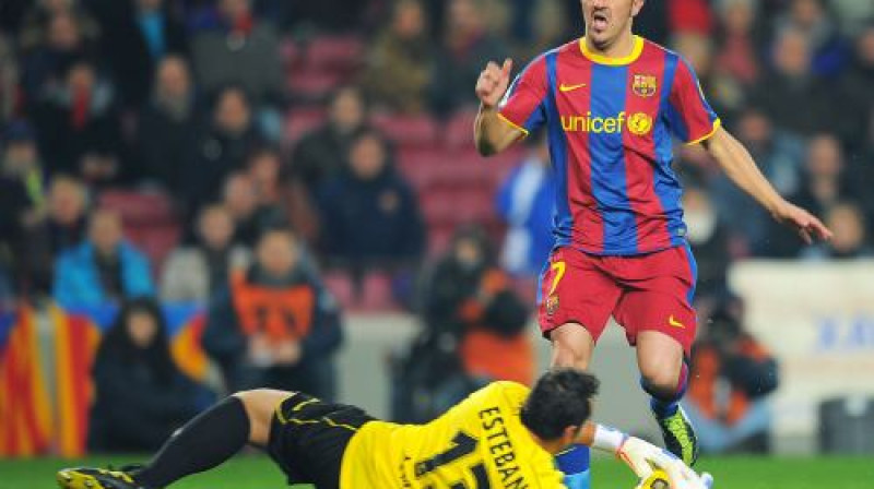 "Almeria" vārtsargs Estebans "Camp Nou" kapitulēja piecas reizes
Foto: AFP/ Scanpix