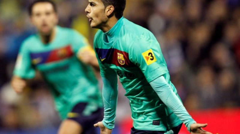 Pedro Rodrigess ("Barcelona") atklāja rezultātu Alikantē un ievadīja katalāņu uzvaru
Foto: AP/ Scanpix