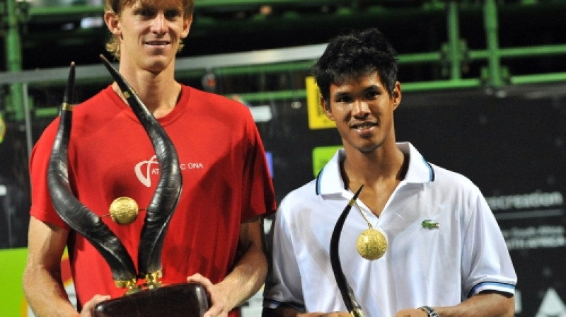 Kevins Andersons un Somdevs Devarmans
Foto: AFP/Scanpix