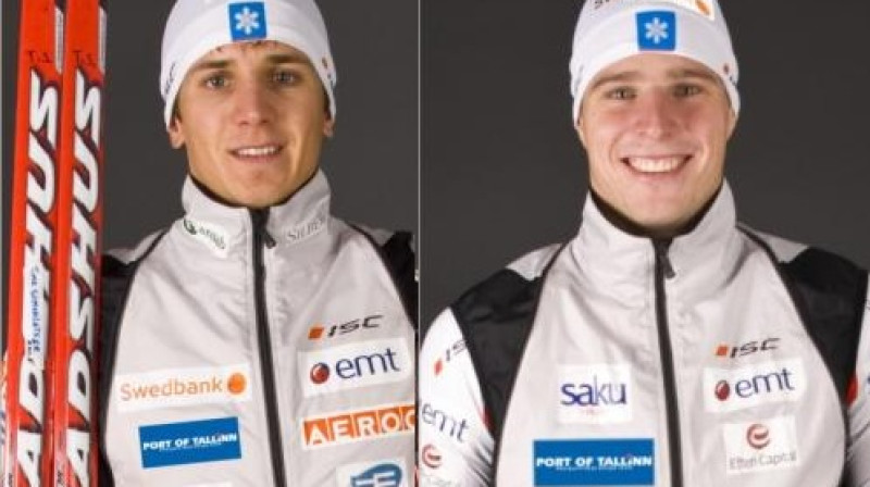Igaunijas labākie  slēpošanas sprinteri Timo Simonlatser un Kein Einaste