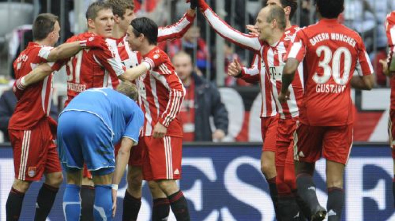 "Bayern" futbolisti svin vārtu guvumu
Foto: AFP/Scanpix