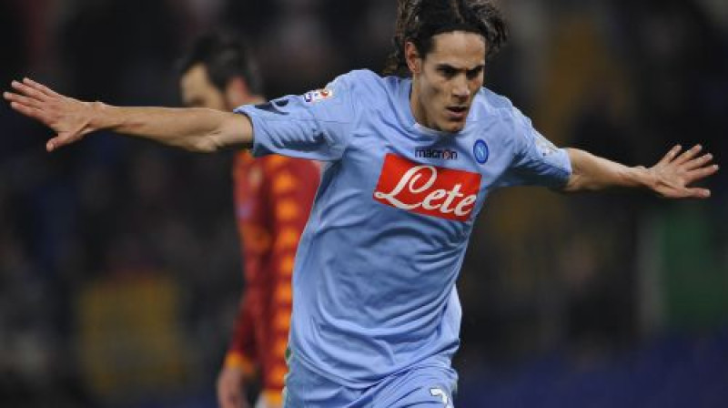 Edinsons Kavani kļuva par spēles galveno varoni
Foto: digitale/Scanpix