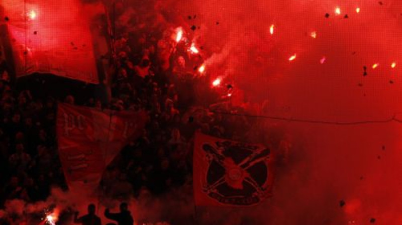 "Olympiakos" atbalstītāji
Foto: AP/Scanpix