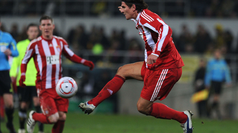 Minhenes "Bayern" uzbrucējs Mario Gomess šosezon Vācijas bundeslīgā jau guvis 18 vārtu, un cer uguņošanu turpināt arī Milānā. Foto: AFP