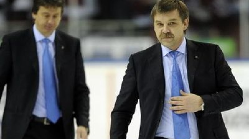 Harijs Vītoliņš un Oļegs Znaroks
Foto: Romāns Kokšarovs, Sporta Avīze/f64.