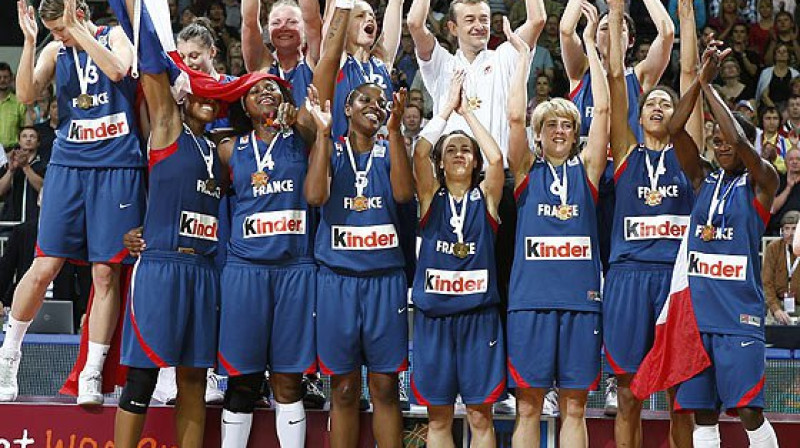 2009. gada 20. jūnijā Francija Eiropas čempionāta finālspēlē Rīgā uzvarēja Krieviju
Foto: www.fibaeurope.com