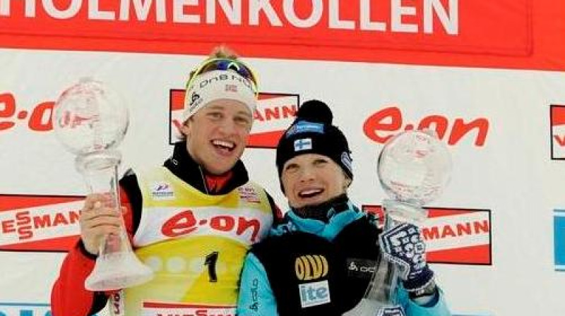 PK uzvarētāji - Tarjei Bo un Kaisa Makarainena
Foto: AP/Scanpix