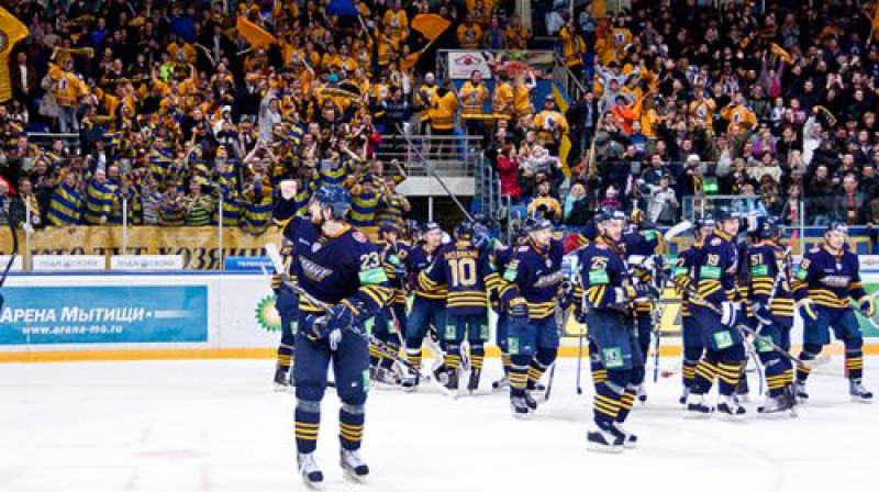 ''Atlant'' hokejistiem pamats līksmot, - uzvara viesos un vadība sērijā
Foto: http://atlant-mo.ru