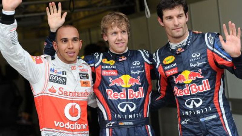Austrālijas F1 kvalifikācijas trīs ātrākie piloti
Foto: AFP/Scanpix