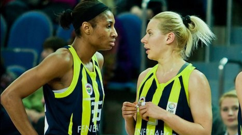 Angel McCoughtry un Anete Jēkabsone-Žogota
Foto: Youlia Fedosseeva
