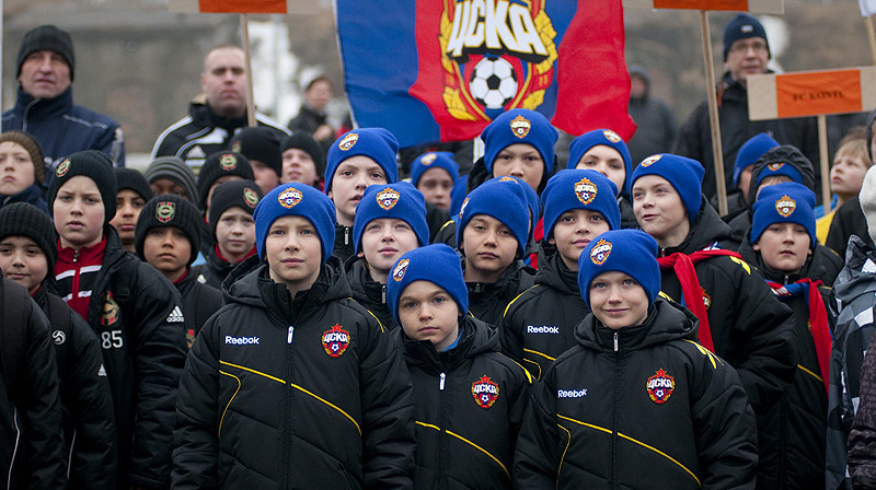 Viesi no Maskavas- jaunie CSKA futbolisti.