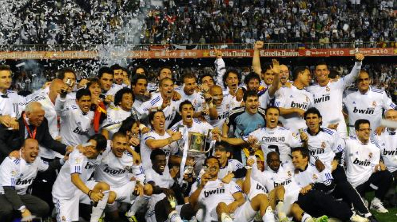 Madrides "Real" - 2010./2011. gada sezonas Spānijas Karaļa kausa ieguvēja
Foto: AP/ Scanpix