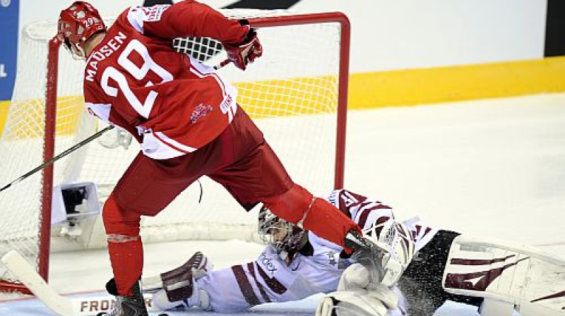 Edgars Masaļskis spēlē pret Dāniju
Foto: Romāns Kokšarovs, Sporta Avīze, f64