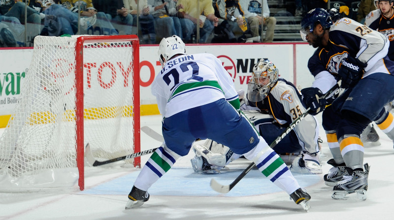 Daniels Sedins gūst vārtus
Foto: AFP/Scanpix