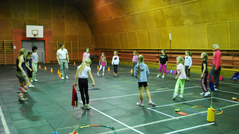 “Golfs ABC” nodarbība Siguldas 3.pamatskolā 
Foto: Latvijas Golfa federācija