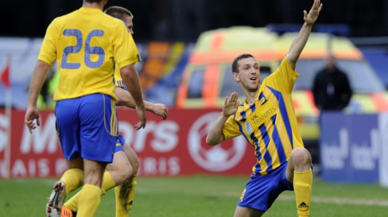 FK "Ventspils" futbolisti iekļuva UEFA Eiropas līgas kvalifikācijas turnīra 3. kārtā un uzspodrināja arī Latvijas virslīgas prestižu. 
Foto: Romāns Kokšarovs, Sporta Avīze