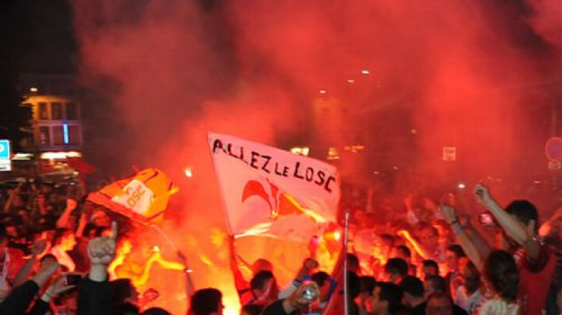 "Lille" līdzjutēji līksmo
Foto: AFP/Scanpix