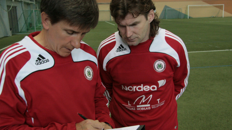 Sauļus Cekanavičus un Mihails Zemļinskis
Foto: LFF