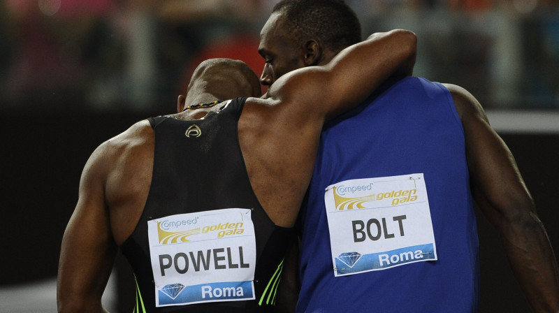 Asafa Pauels un Useins Bolts
Foto: AFP/Scanpix