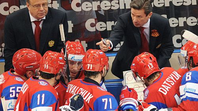 Igors Zaharkins un Vjačeslavs Bikovs pasaules čempionātā Slovākijā
Foto: AFP/Scanpix