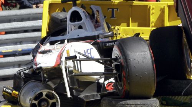 Serhio Peresa formula pēc avārijas
Foto: AFP/Scanpix